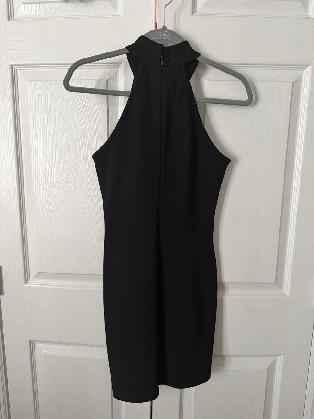 Superdown Tegan Halter Neck Asymmetric Mini Dress in Black - Picture 5 of 5